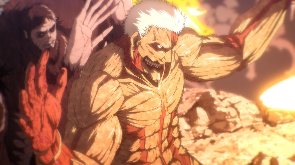 attack on titan armored titan running